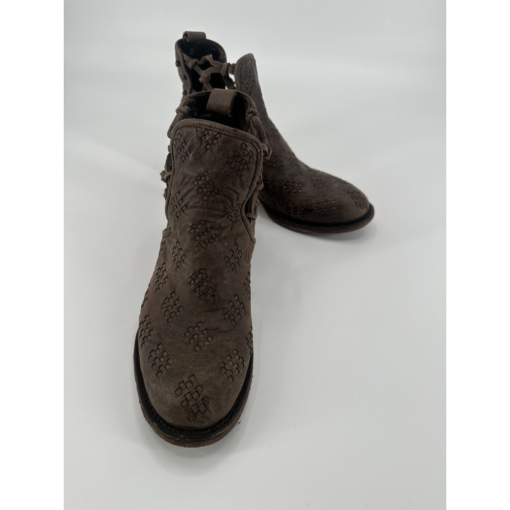 PATINA VIE BY LANE COWGIRL ANKLE BOOTIES WOMEN'S SIZE 7.5 BROWN‎